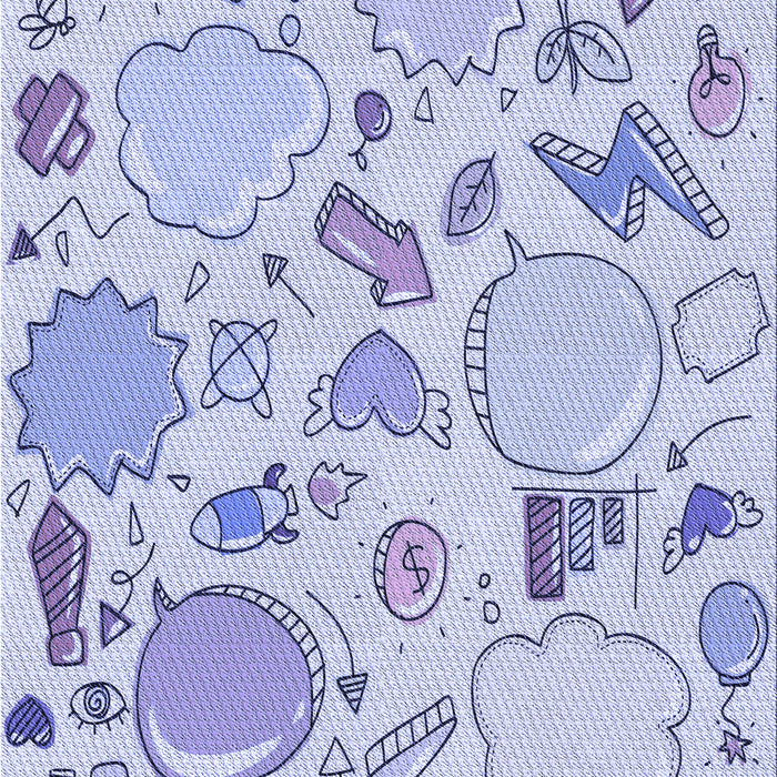 Patterned Blue Rug, pat883blu