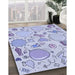 Machine Washable Transitional Blue Rug in a Family Room, wshpat883blu