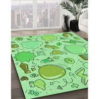 Patterned Jade Green Rug, pat883grn