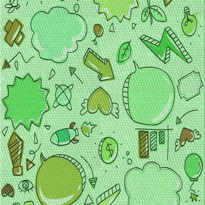 Patterned Jade Green Rug, pat883grn