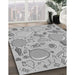 Patterned Platinum Silver Gray Rug in Family Room, pat883gry