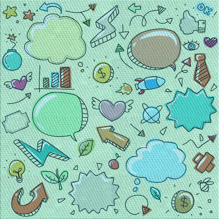 Round Patterned Mint Green Rug, pat883lblu