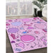 Machine Washable Transitional Orchid Purple Rug in a Family Room, wshpat883pur