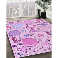 Patterned Orchid Purple Rug, pat883pur