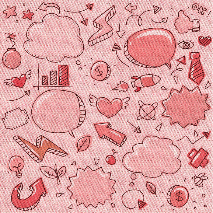 Round Patterned Pink Rug, pat883rd