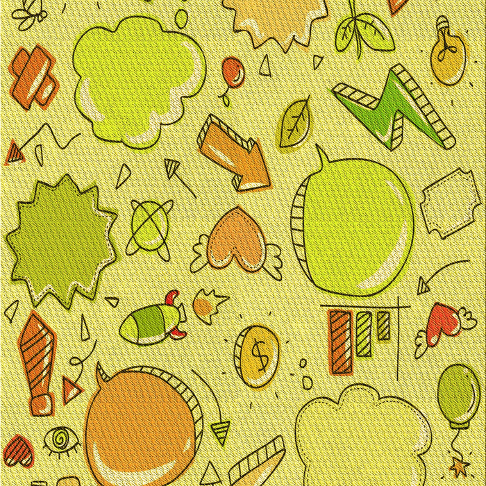 Patterned Yellow Rug, pat883yw