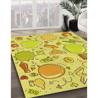 Patterned Yellow Rug, pat883yw