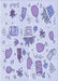 Patterned Lavender Blue Rug, pat884blu