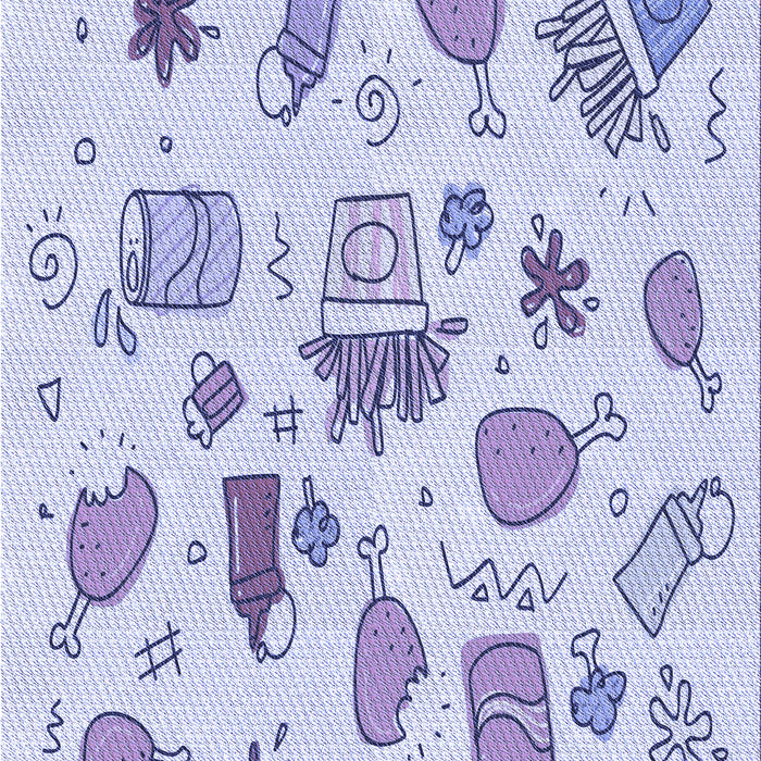 Patterned Lavender Blue Rug, pat884blu