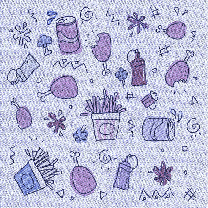 Round Machine Washable Transitional Lavender Blue Rug, wshpat884blu