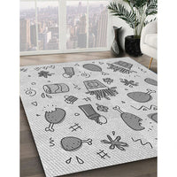 Patterned Platinum Gray Rug, pat884gry