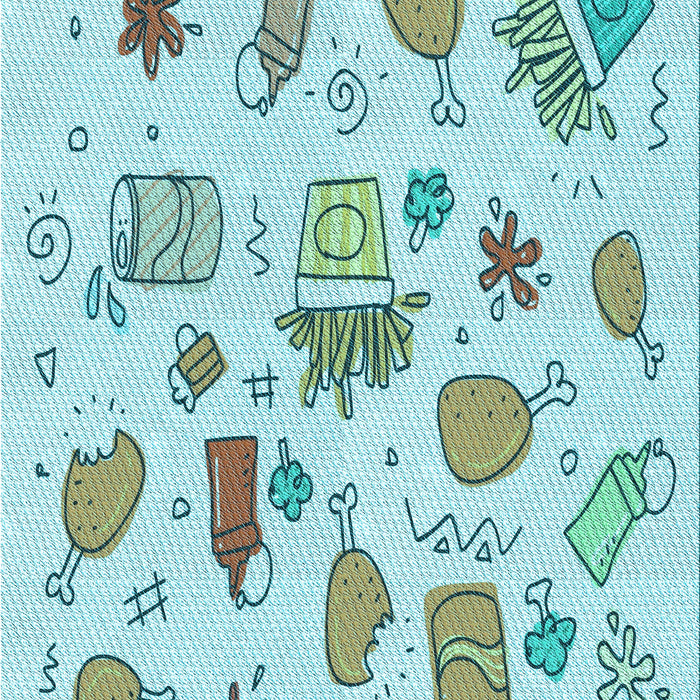 Machine Washable Transitional Cadet Blue Green Rug, wshpat884lblu