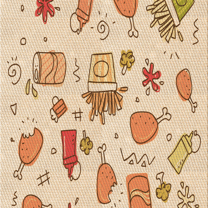 Patterned Navajo White Gold Rug, pat884org