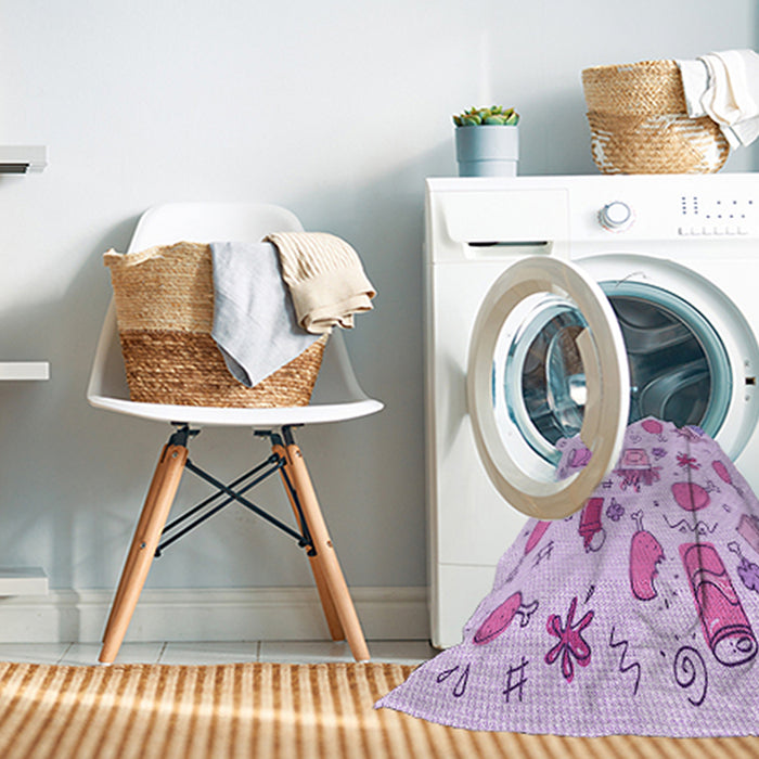 Machine Washable Transitional Purple Rug in a Washing Machine, wshpat884pur