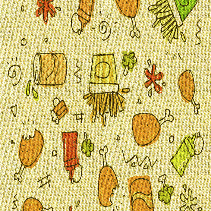 Patterned Orange Gold Rug, pat884yw