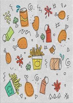 Patterned Off White Beige Novelty Rug, pat884