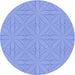 Square Patterned Sky Blue Rug, pat885blu