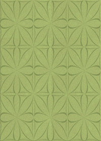 Machine Washable Transitional Green Rug, wshpat885brn