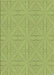 Machine Washable Transitional Green Rug, wshpat885brn