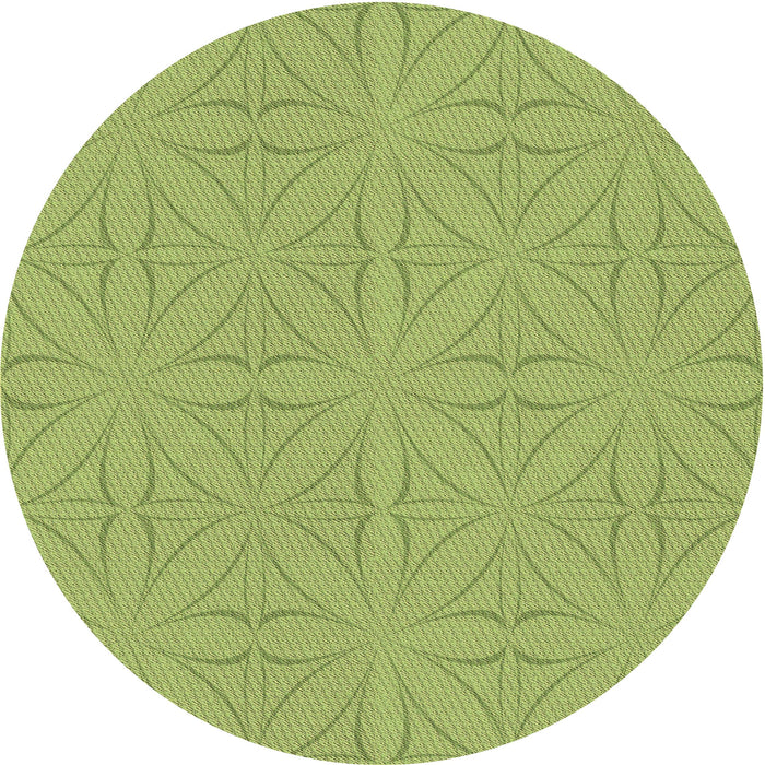 Square Patterned Green Rug, pat885brn