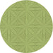 Square Patterned Green Rug, pat885brn