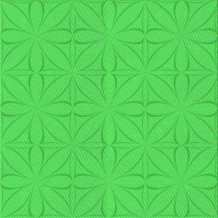 Round Machine Washable Transitional Lime Green Rug, wshpat885grn