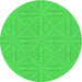 Square Patterned Lime Green Rug, pat885grn