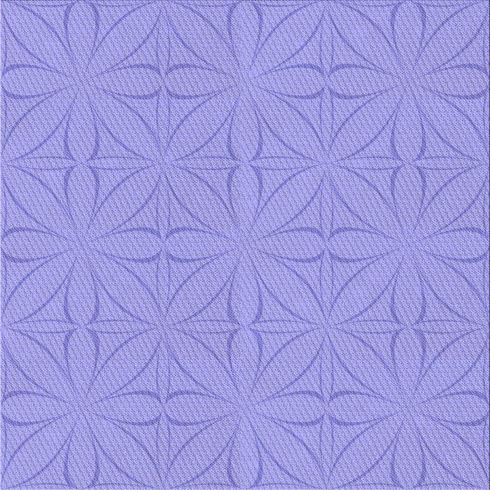 Round Patterned Light Slate Blue Rug, pat885pur