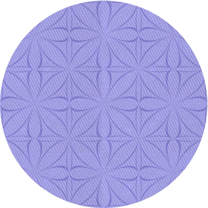 Square Patterned Light Slate Blue Rug, pat885pur