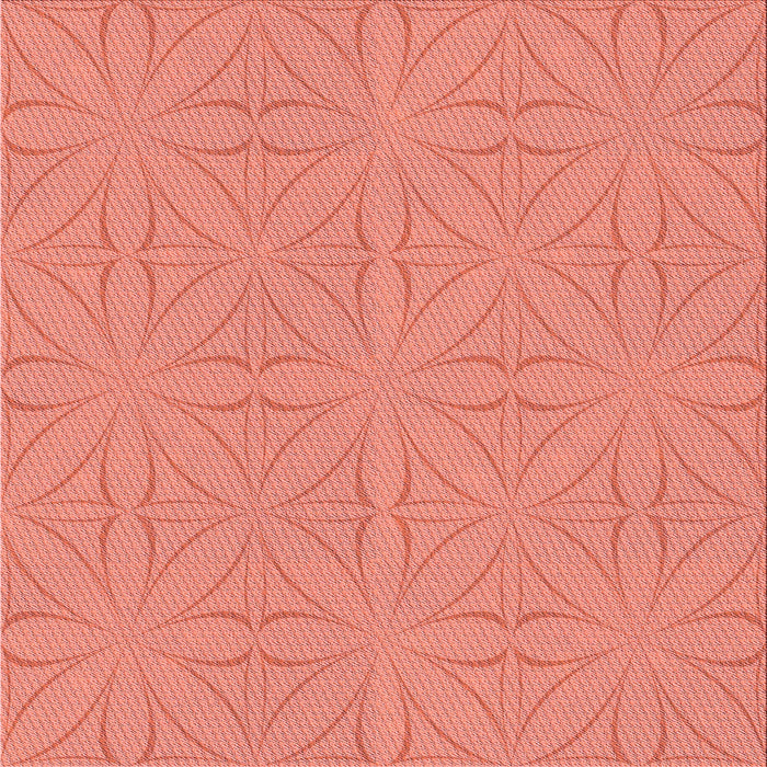 Round Machine Washable Transitional Bright Orange Rug, wshpat885rd