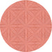 Square Patterned Bright Orange Rug, pat885rd