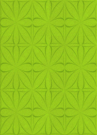 Machine Washable Transitional Green Rug, wshpat885yw