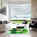 Machine Washable Transitional Jade Green Rug in a Kitchen, wshpat886grn