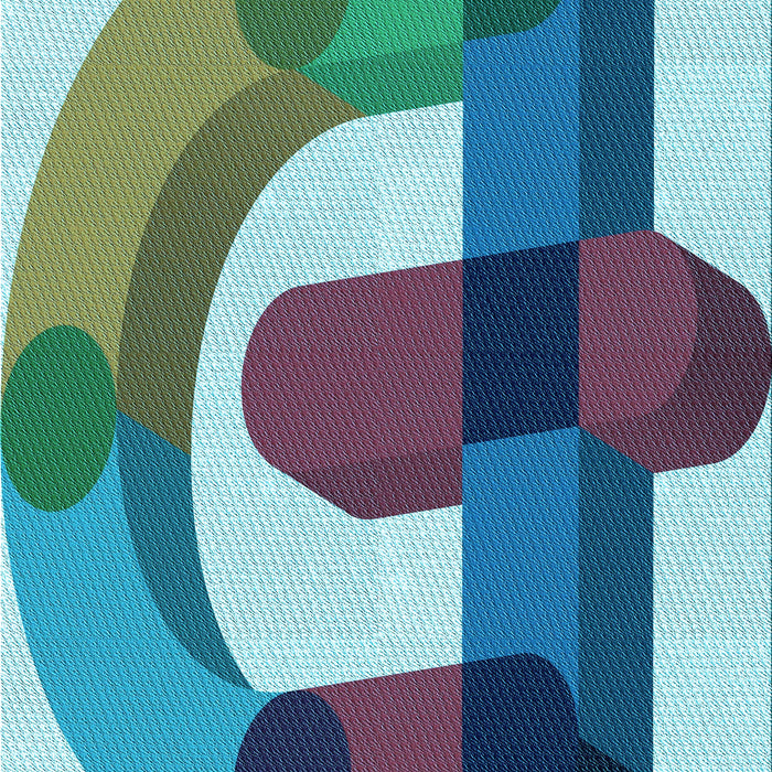 Patterned Blue Rug, pat886lblu