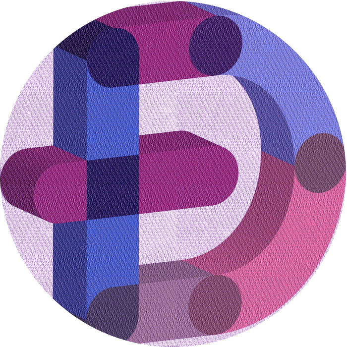 Square Patterned Dark Orchid Purple Rug, pat886pur