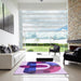 Machine Washable Transitional Dark Orchid Purple Rug in a Kitchen, wshpat886pur