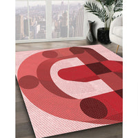 Patterned Red Rug, pat886rd