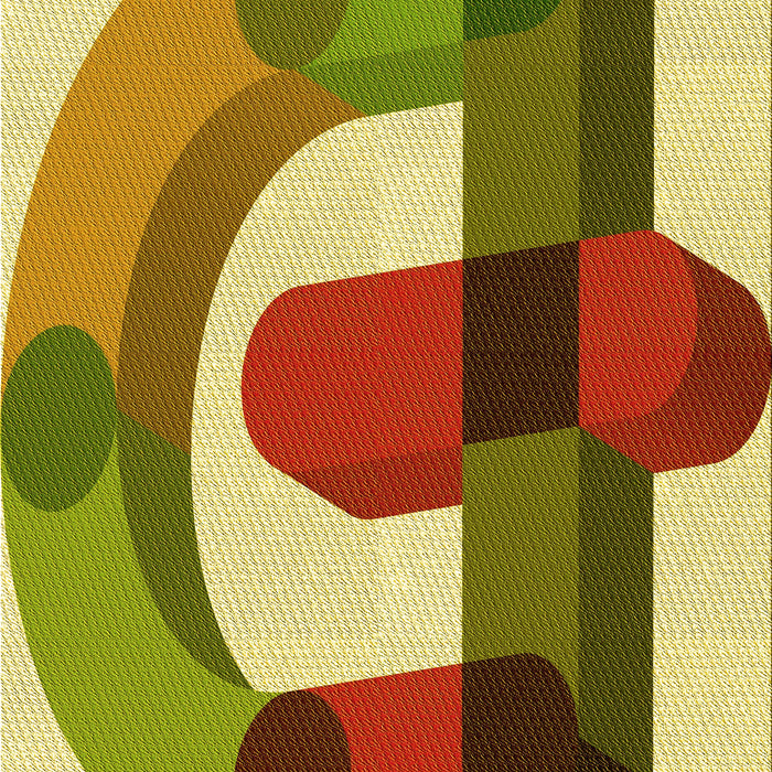 Patterned Saddle Brown Rug, pat886yw