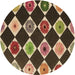 Square Patterned Peru Brown Rug, pat887brn