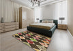 Patterned Peru Brown Rug in a Bedroom, pat887brn