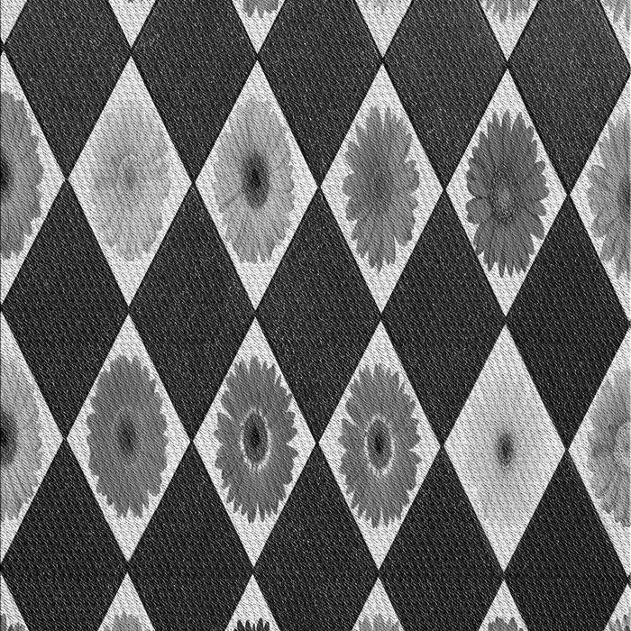 Patterned Charcoal Black Rug, pat887gry