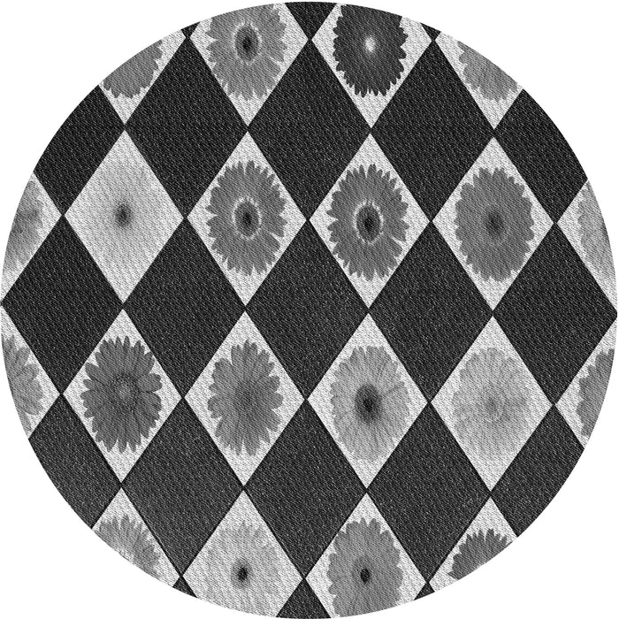 Square Machine Washable Transitional Charcoal Black Rug in a Living Room, wshpat887gry