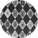 Square Patterned Charcoal Black Rug, pat887gry