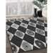 Machine Washable Transitional Charcoal Black Rug in a Family Room, wshpat887gry