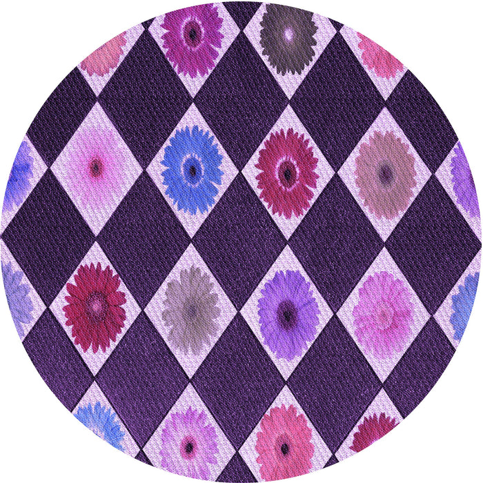 Square Machine Washable Transitional Purple Rug in a Living Room, wshpat887pur