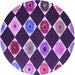 Square Machine Washable Transitional Purple Rug in a Living Room, wshpat887pur