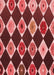 Patterned Cranberry Red Rug, pat887rd