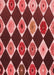 Machine Washable Transitional Cranberry Red Rug, wshpat887rd