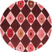 Square Machine Washable Transitional Cranberry Red Rug in a Living Room, wshpat887rd