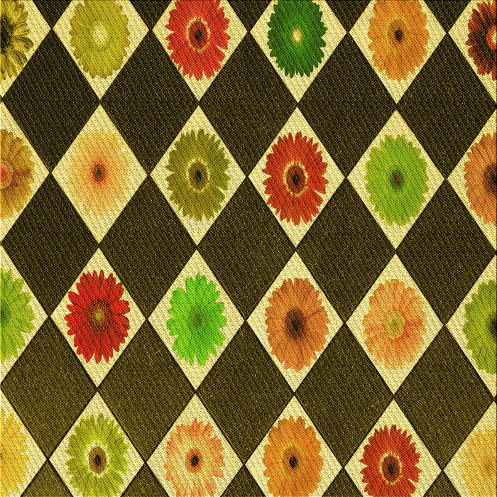 Round Patterned Red Rug, pat887yw